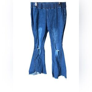 Unbranded Women’s Flared Leg Plus Size Denim Jeans